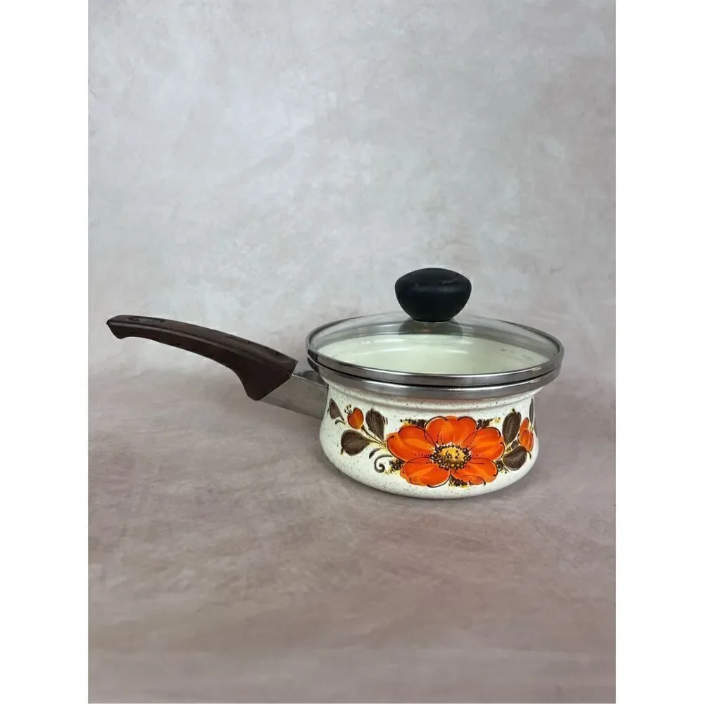 Vintage Enamelware Pot Show-Pans Sanko Ware Japan